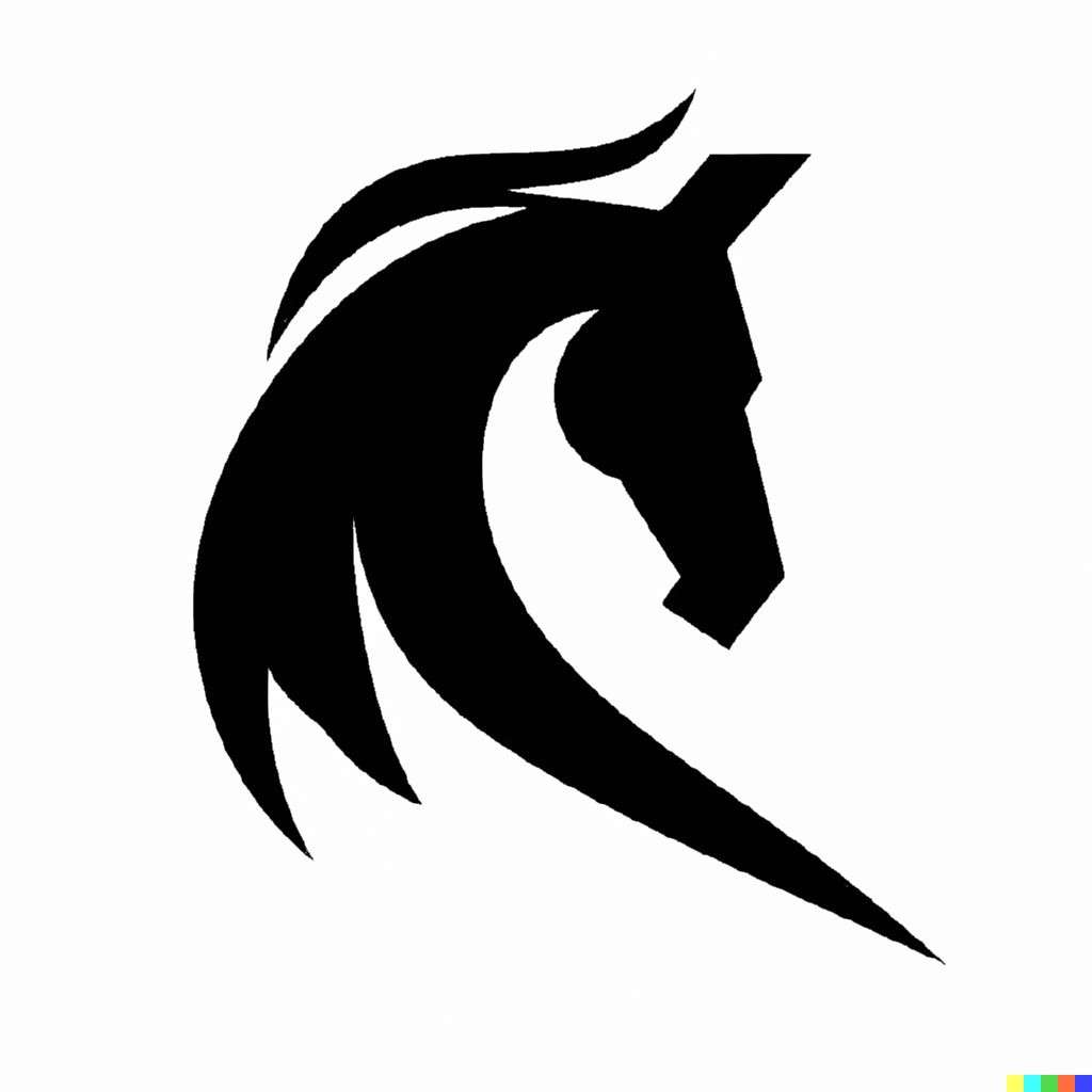 a horse, iconic logo symbol